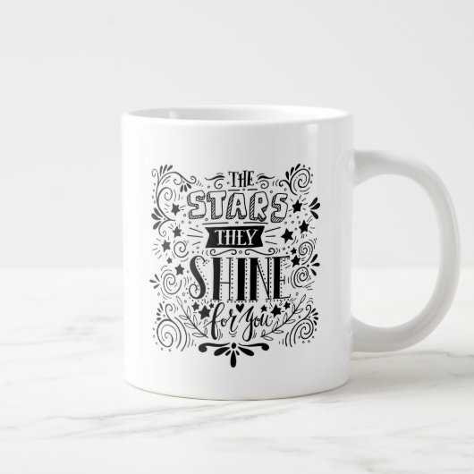 Sterren die ze voor je schenen grote koffiekop (Rechts)