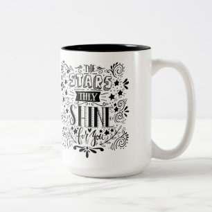 Sterren die ze voor je schenen tweekleurige koffiemok