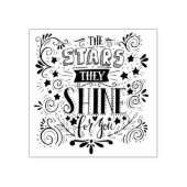 Sterren die ze voor je schijnen rubberstempel (Afrduk)