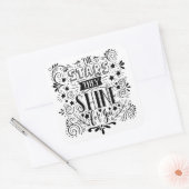 Sterren die ze voor je schijnen vierkante sticker (Envelop)