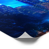 Sterren Dream Cityscape Inspirerend Quote Poster (Hoek)