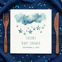 Sterren dromerig baby shower blauw sterren servet
