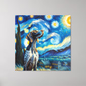 Sterren Duits kortharig pointer hondenportret Canvas Afdruk (Voorkant)