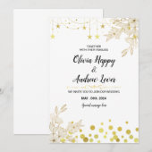 Sterren Elegantie: gouden ster, schitterende bloem Kaart (Voorkant / Achterkant)