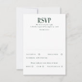 Sterren Emerald Green en Gold Wedding RSVP Kaartje (Voorkant)