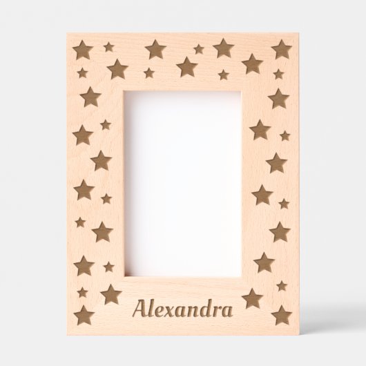 Sterren en aangepaste naam gegraveerde lijstjes (Voorkant)