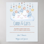 Sterren en Baby shower van wolkenkrabbers Poster (Voorkant)