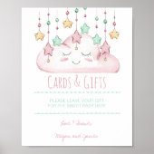 Sterren en Baby shower voor wolkenkrabbers Poster (Voorkant)