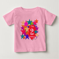 Sterren en ballon 2e verjaardag T-shirts en gesche