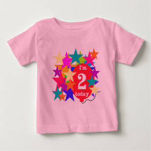 Sterren en ballon 2e verjaardag T-shirts en gesche