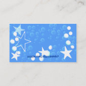 Sterren en belletjes Kindervisitekaartje Contactkaartje (Achterkant)