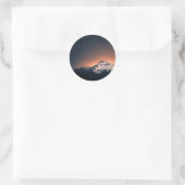 Sterren en bergen ronde sticker (Tas)