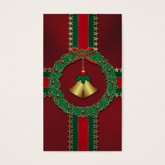 Sterren en Bladwijzer voor kerstmis Visitekaartje (Voorkant)