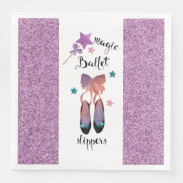 Sterren en bogen en magische ballet slippers servetten