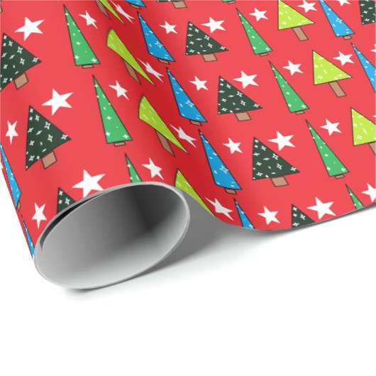 Sterren en Bomen Cadeaupapier (Rol Hoek)