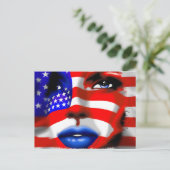 Sterren en Briefkaart van Stripes Girl (Staand voorkant)