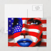 Sterren en Briefkaart van Stripes Girl (Voorkant / Achterkant)