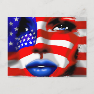 Sterren en Briefkaart van Stripes Girl