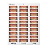 Sterren en bruiloft met gekantelde Red Evening Sky Etiket (Full Sheet)