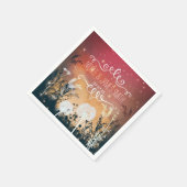 Sterren en bruiloft met gekantelde Red Evening Sky Servetten (Hoek)