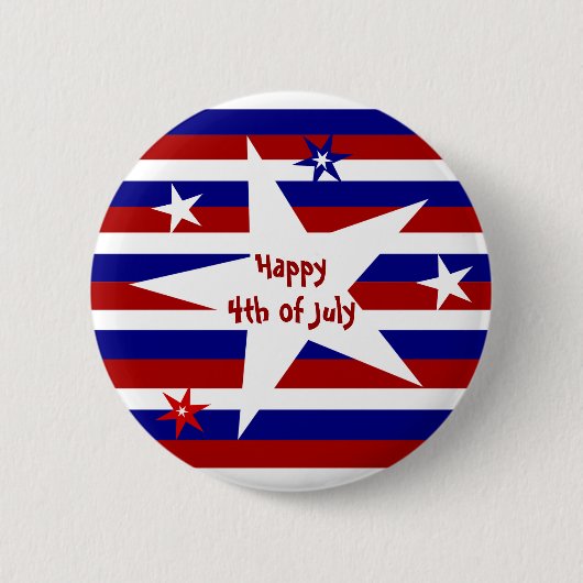 Sterren en Buttonnen van de Stripes Party Ronde Button 5,7 Cm (Voorkant)
