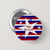 Sterren en Buttonnen van de Stripes Party Ronde Button 5,7 Cm (Voorkant /achterkant)