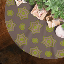 Sterren en cirkels in bruin en groen