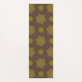 Sterren en cirkels in bruin en groen yogamat (Voorkant)