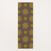 Sterren en cirkels in bruin en groen yogamat (Achterkant)