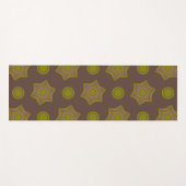 Sterren en cirkels in bruin en groen yogamat (Voorkant (horizontaal))