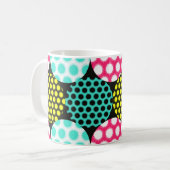 Sterren en cirkels, veelkleurige pop. koffiemok (Voorkant links)