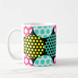 Sterren en cirkels, veelkleurige pop. koffiemok
