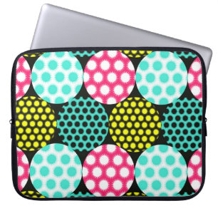 Sterren en cirkels, veelkleurige pop. laptop sleeve