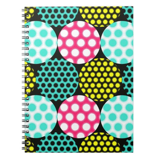 Sterren en cirkels, veelkleurige pop. notitieboek (Voorkant)