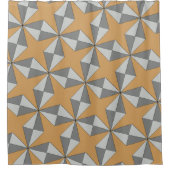 Sterren en diamanten grijs elke kleur douchegordijn (Voorkant)