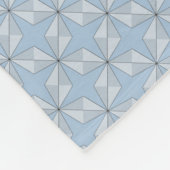 Sterren en diamanten patroon Blauw Fleece Deken (Hoek)