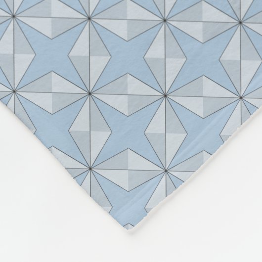 Sterren en diamanten patroon Blauw Fleece Deken (Hoek)