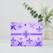 Sterren en Fleur De Lis Briefkaart (Staand voorkant)