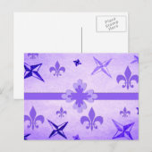 Sterren en Fleur De Lis Briefkaart (Voorkant / Achterkant)