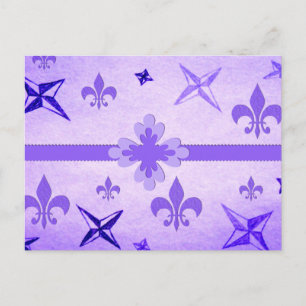 Sterren en Fleur De Lis Briefkaart