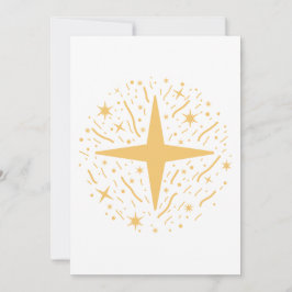 Sterren en geconfettis voor het nieuwjaar feestdagenkaart