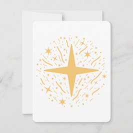 Sterren en geconfettis voor het nieuwjaar feestdagenkaart