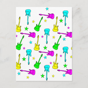 Sterren en gitaren briefkaart