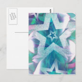 Sterren en glitter. briefkaart (Voorkant / Achterkant)
