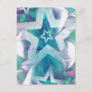 Sterren en glitter. briefkaart