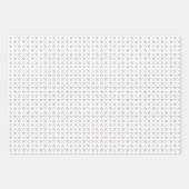 Sterren en hart op zilver, grijs en wit inpakpapier vel (Voorkant)