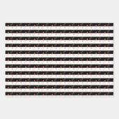 Sterren en hart op zwart en wit inpakpapier vel (Voorkant 2)