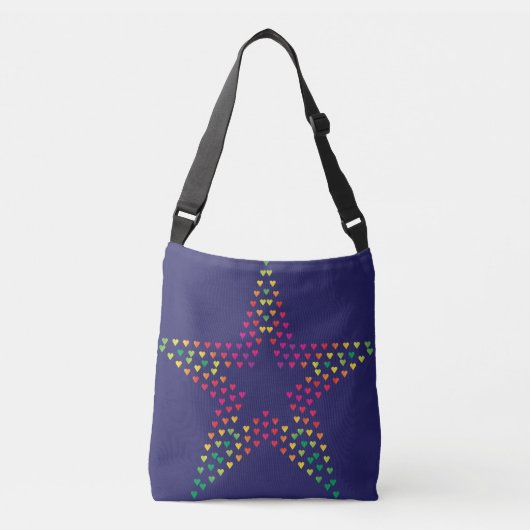 sterren en harten op tote bag (Voorkant)