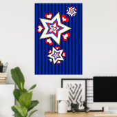 Sterren en harten poster (Thuiskantoor)