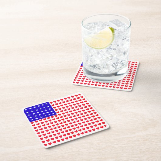 Sterren en hartvuur kartonnen onderzetters (Insitu)